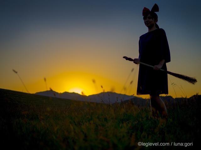 大分市 大野川 戸次 魔女の宅急便 キキ ジジ コスプレ ハロウィン モデル 吉野瑠那 撮影スタジオ 大分 レンタルスタジオ 101studio モデル事務所:寫音:写真集:大分:足:写真:大分県:足の写真:風景写真:モデル